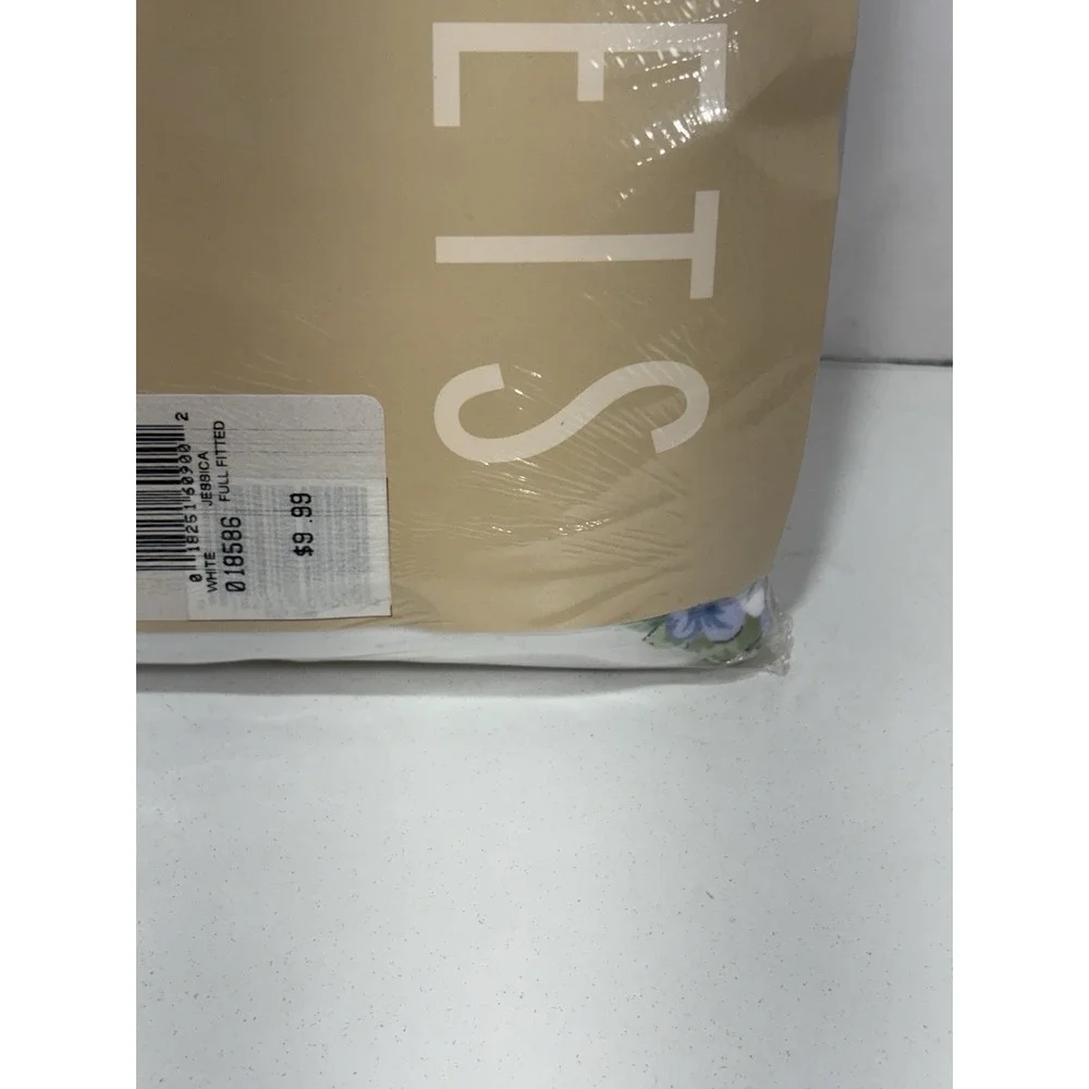 VINTAGE MERVYN'S CARESS Jessica Full Fitted Sheet No-iron Percale Floral USA New
